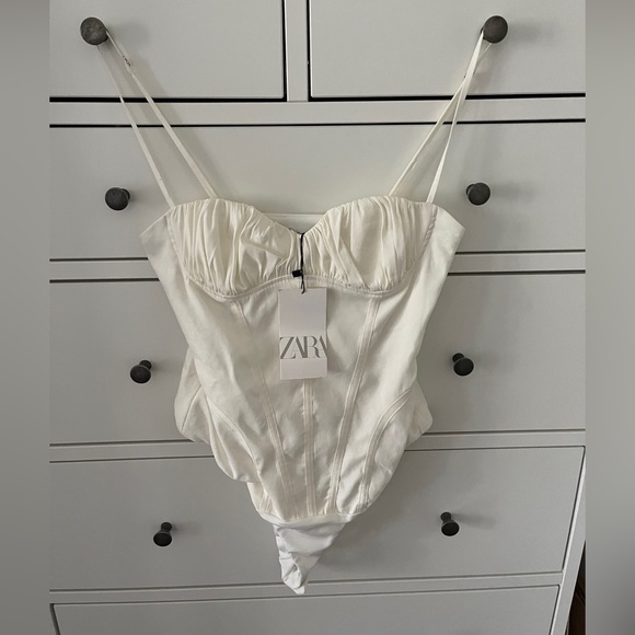 Zara Off-white Bodysuit - Picture 1 of 3